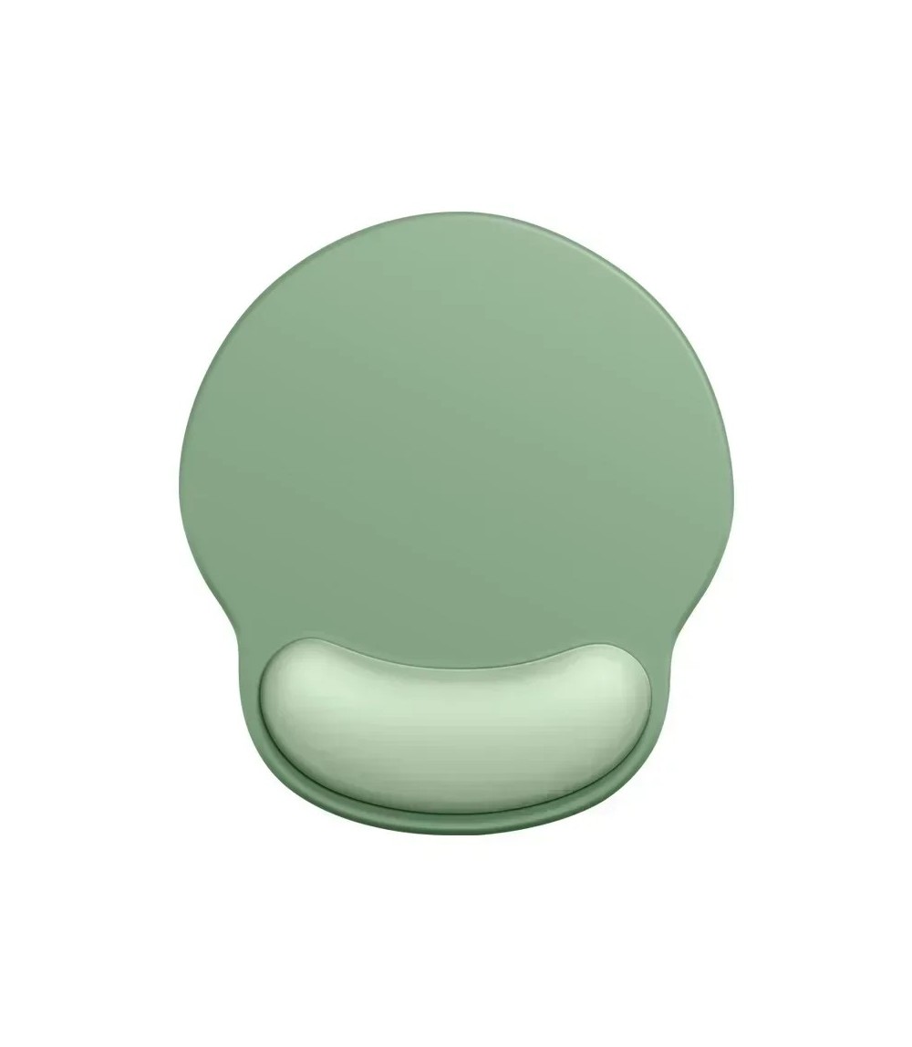 Mint Green Gradient Silicone Mouse Pad With Wrist Support 250 × 220 × 18 mm