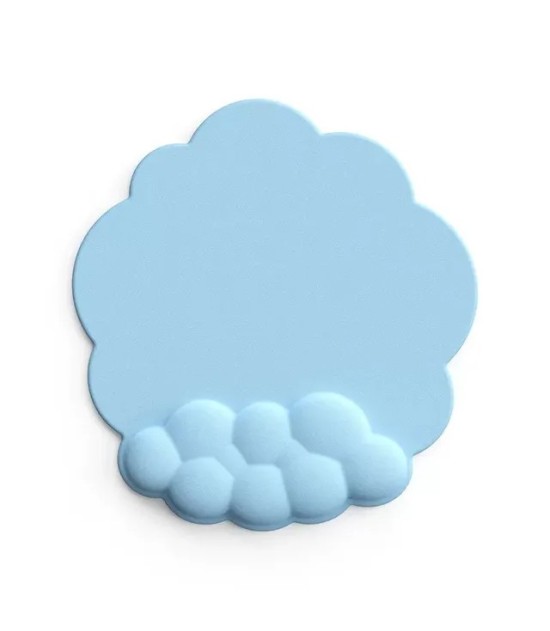 Blue Cloud Memory Foam Mouse Pad With Wrist Rest 150 × 90 × 20 mm