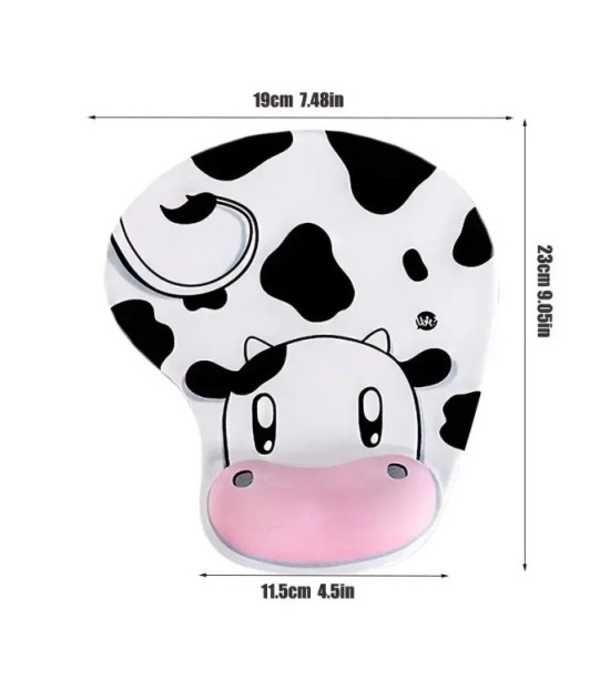 White Marble Computer Mouse Pad With Wrist Support 19 × 23 cm