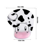 White Marble Computer Mouse Pad With Wrist Support 19 × 23 cm