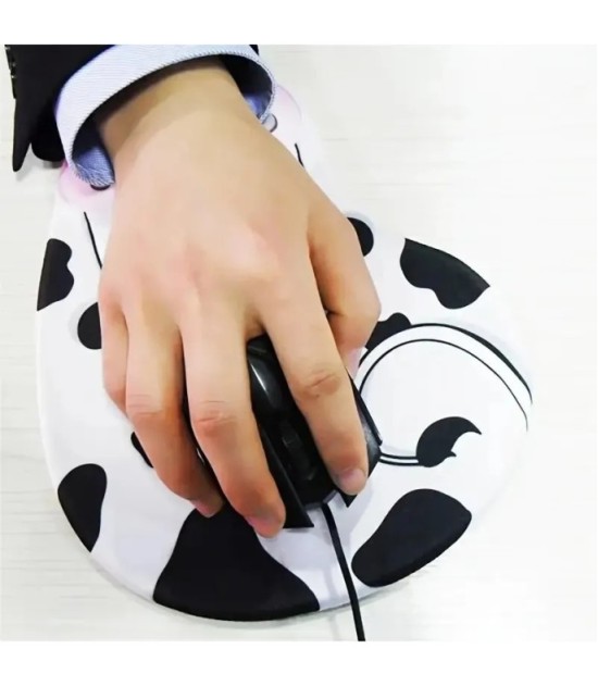 White Marble Computer Mouse Pad With Wrist Support 19 × 23 cm