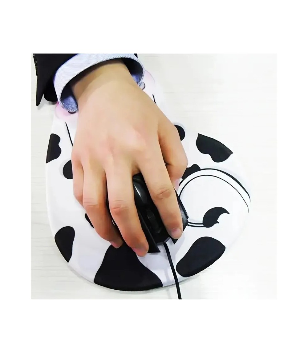 White Marble Computer Mouse Pad With Wrist Support 19 × 23 cm