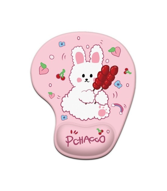 Pink Silicone Mouse Pad With Thick Non-Slip Wrist Support