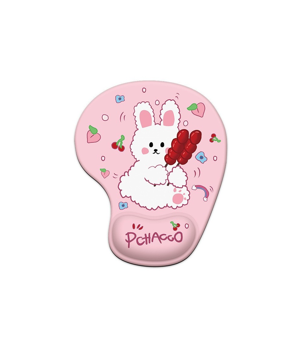 Pink Silicone Mouse Pad With Thick Non-Slip Wrist Support
