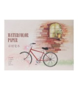 White Premium A5/A6 Watercolor Paper Sketchbook 155 × 210 mm - 12 Sheets For Artists