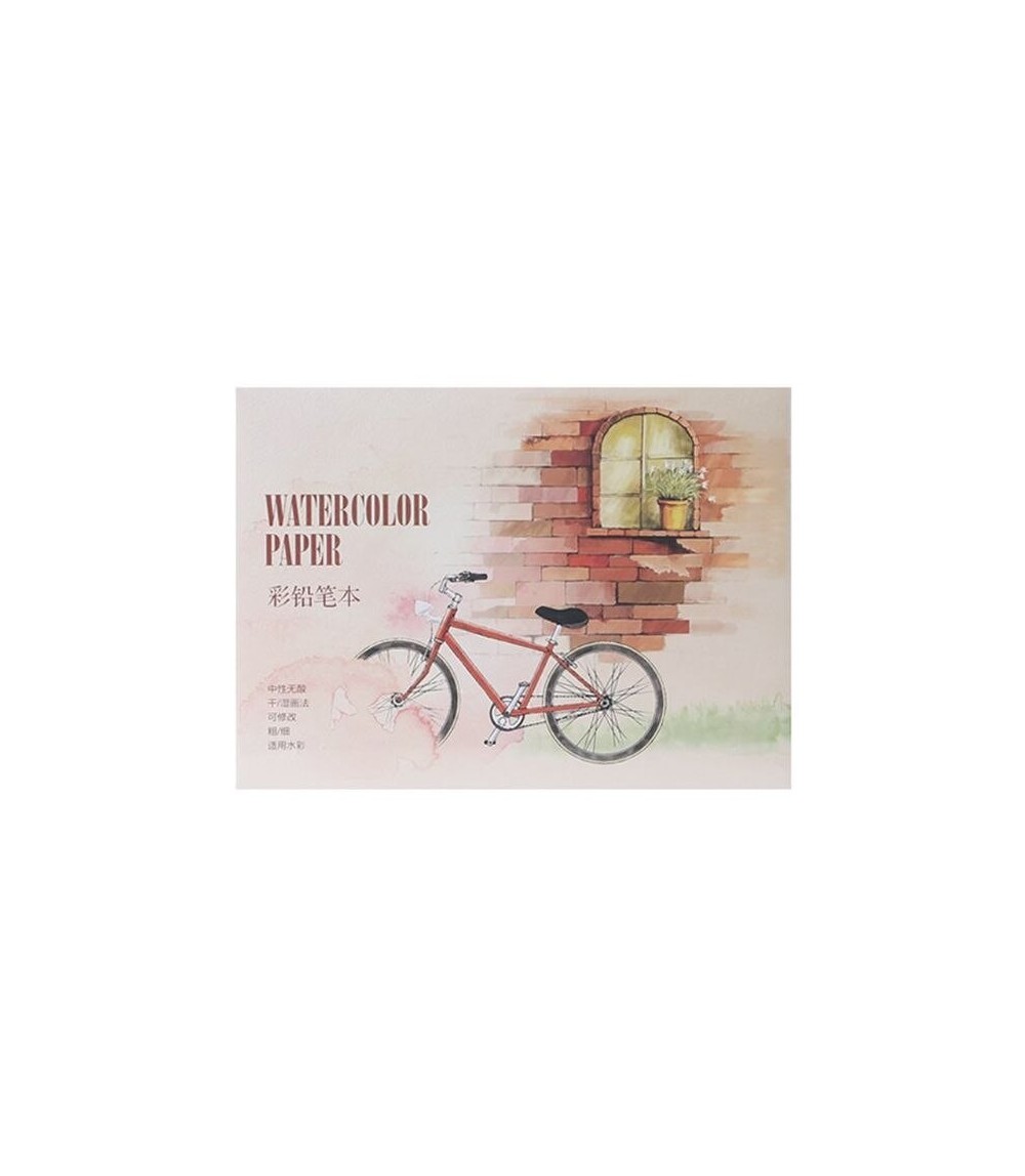 White Premium A5/A6 Watercolor Paper Sketchbook 155 × 210 mm - 12 Sheets For Artists
