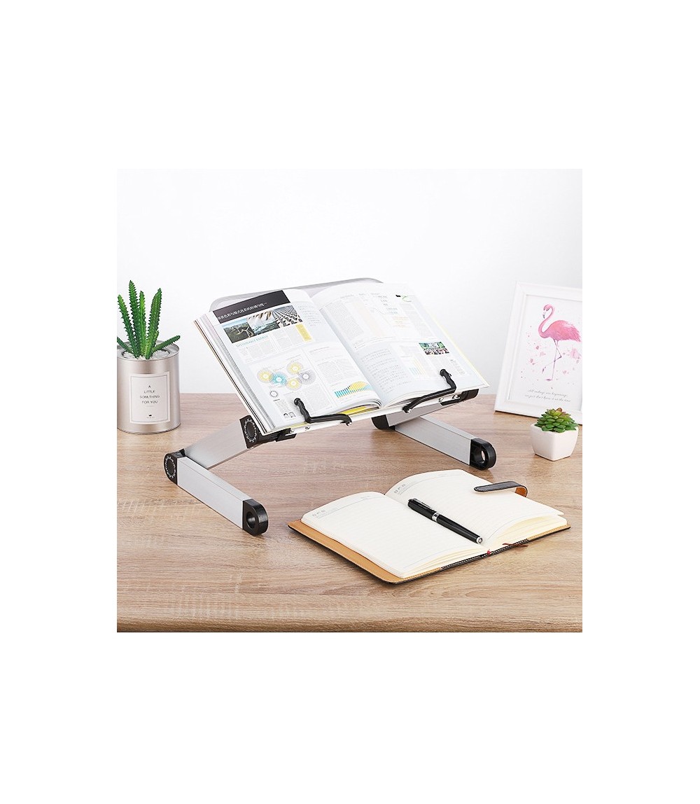 White Multi-Functional Reading Stand 40 × 26 × 4 cm - Adjustable Book Holder For Desk