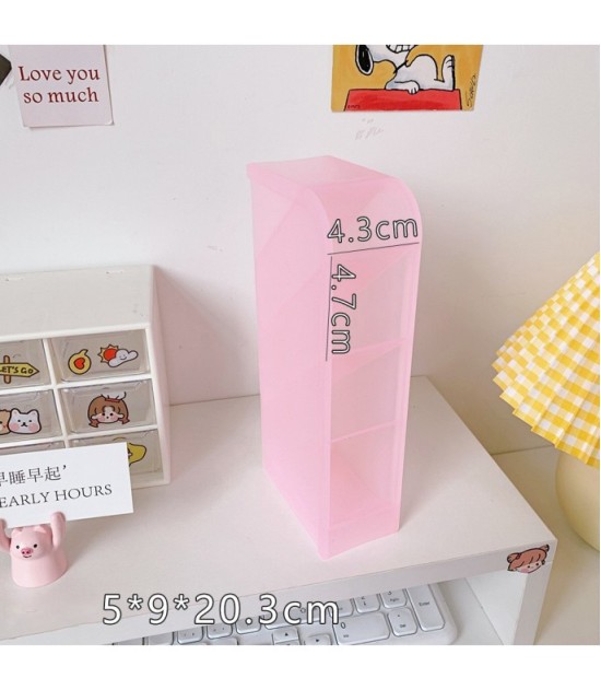 INS Style Heart Pen Holder – 4-Compartment Desktop Organizer