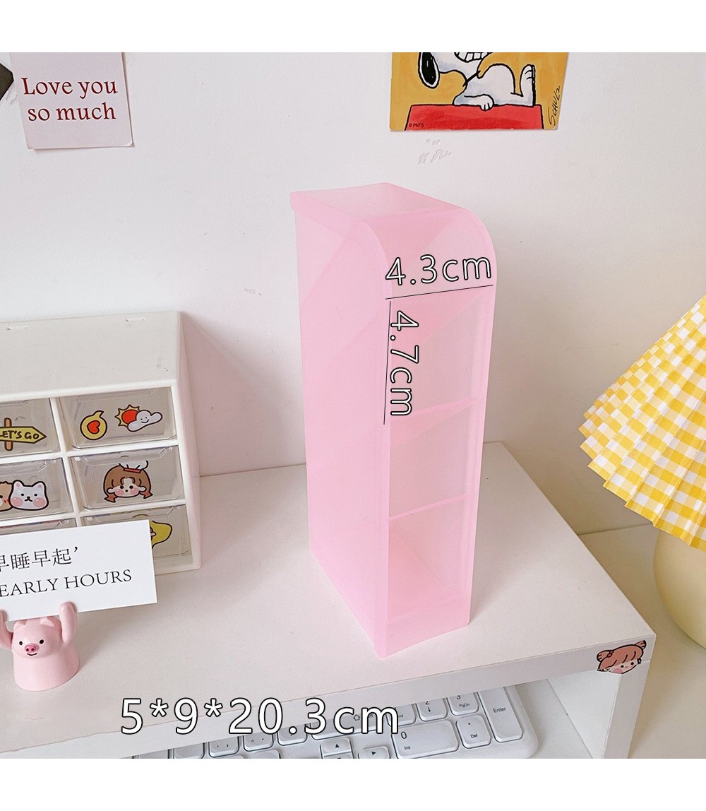 INS Style Heart Pen Holder – 4-Compartment Desktop Organizer