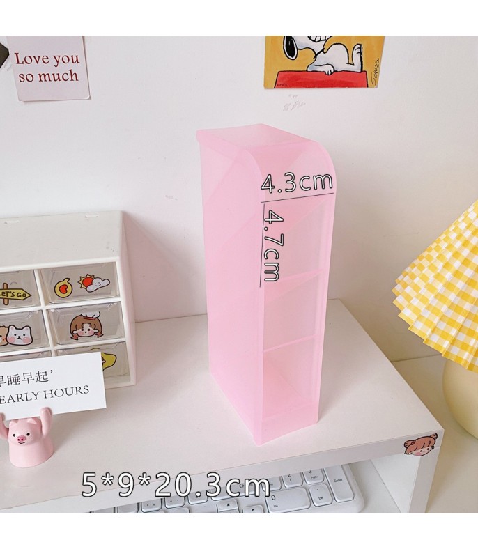 INS Style Heart Pen Holder – 4-Compartment Desktop Organizer