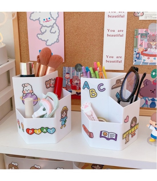 Nordic Hexagonal Pen Holder - Large Capacity Desktop Organizer
