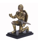 Creative Skeleton Knight Pen Holder - Resin Tabletop Desk Organizer