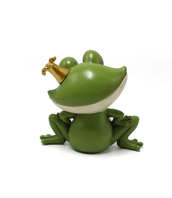 Green Frog Prince Resin Key Holder 15 x 9 x 13 cm - Decorative Key Storage Box