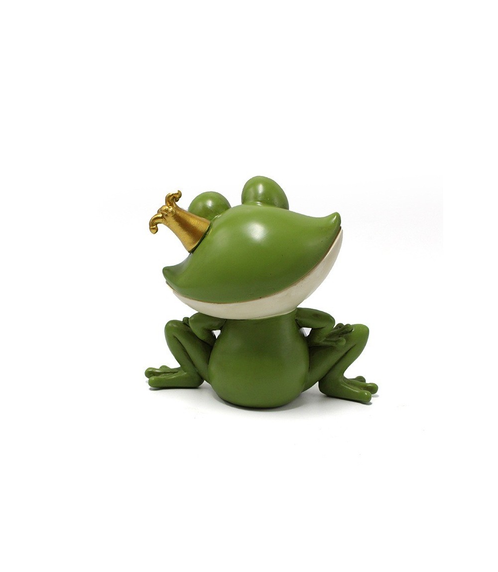 Green Frog Prince Resin Key Holder 15 x 9 x 13 cm - Decorative Key Storage Box