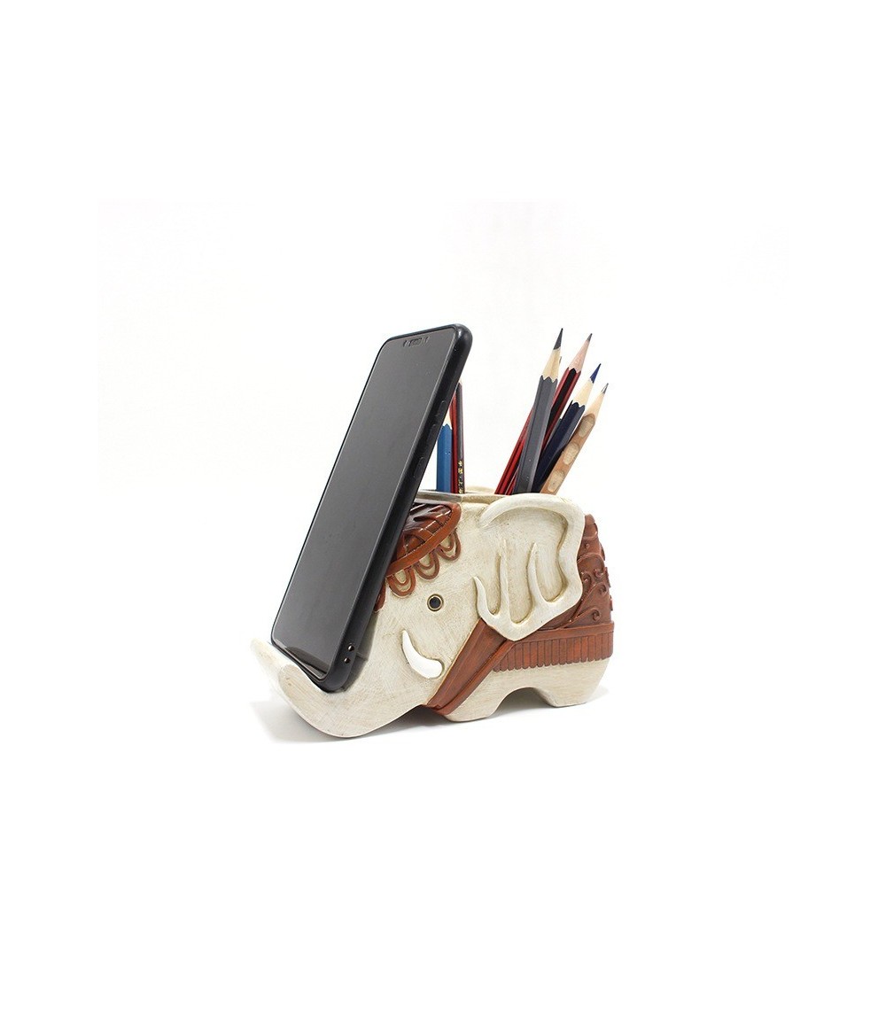 Resin Elephant Pen Holder - Creative Desktop Organizer