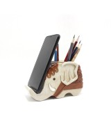 Resin Elephant Pen Holder - Creative Desktop Organizer