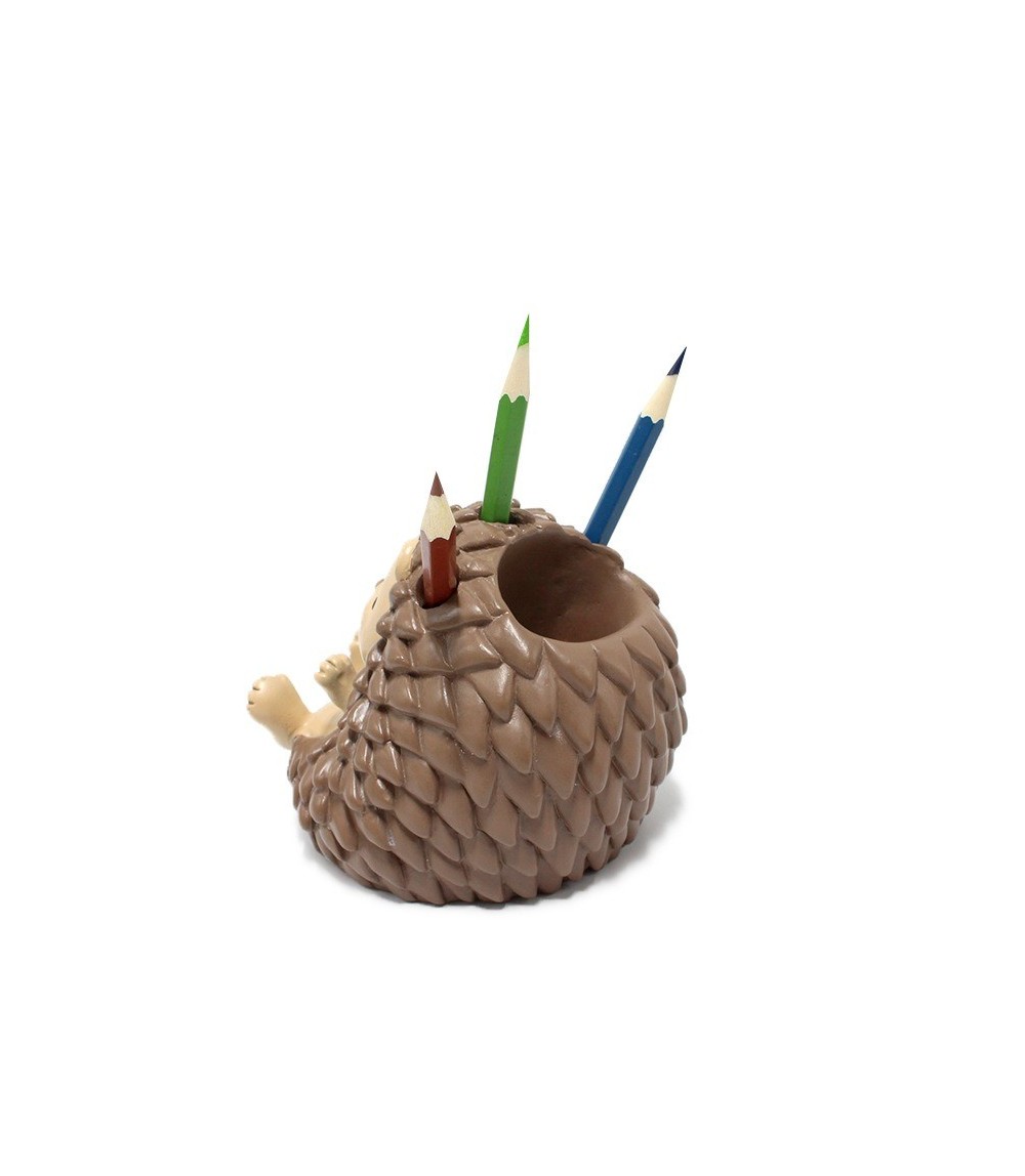 Resin Hedgehog Pen Holder - Creative Desktop Organizer