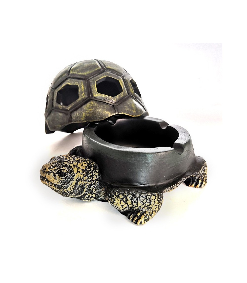Turtle Resin Ashtray 14 × 11 × 8 cm - Decorative Tabletop Ornament For Office & Home