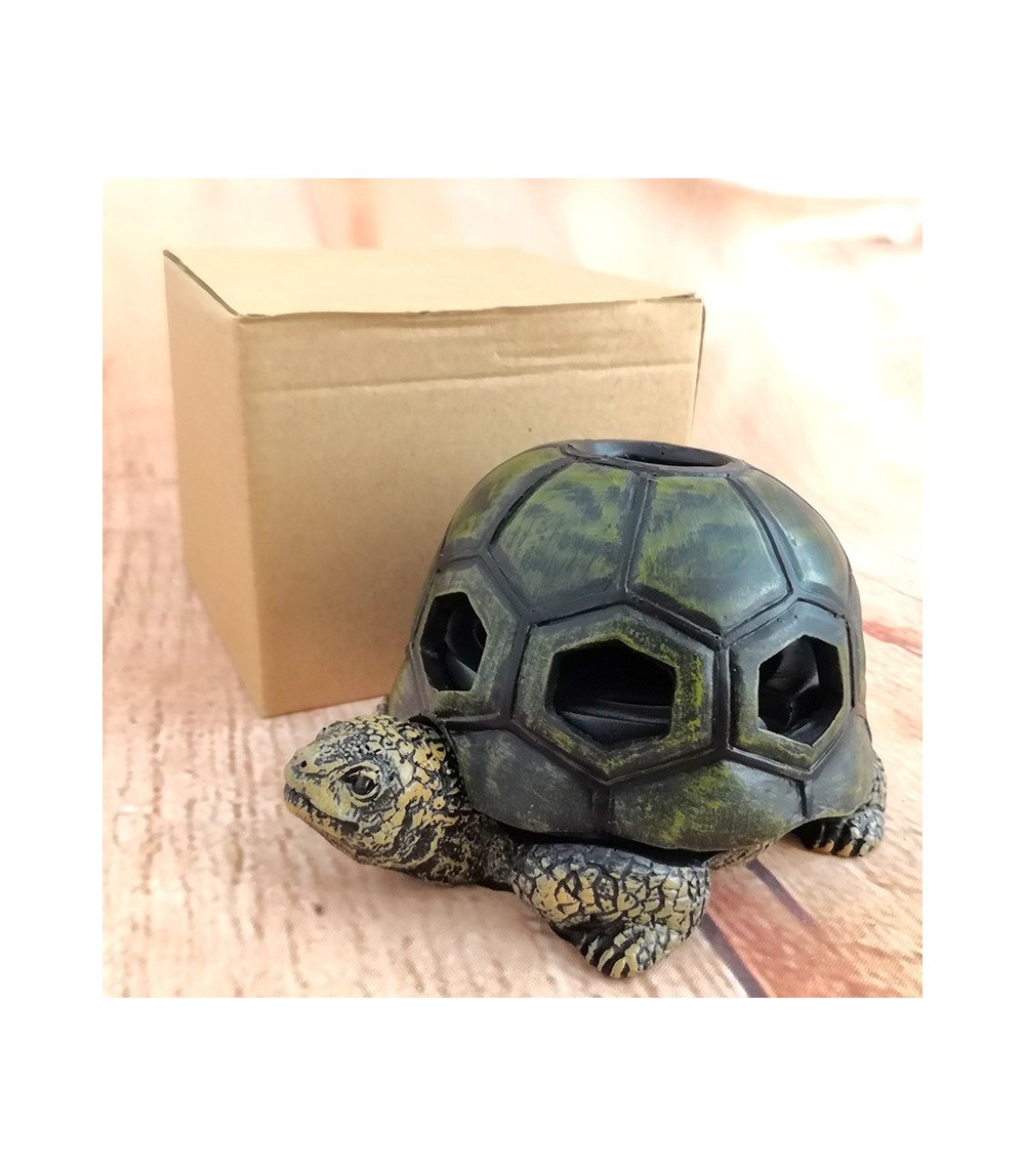 Turtle Resin Ashtray 14 × 11 × 8 cm - Decorative Tabletop Ornament For Office & Home