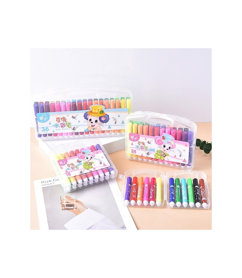 Superbcolor 12-Color Coloring Pens - Non-Toxic Washable Markers For Creative Art
