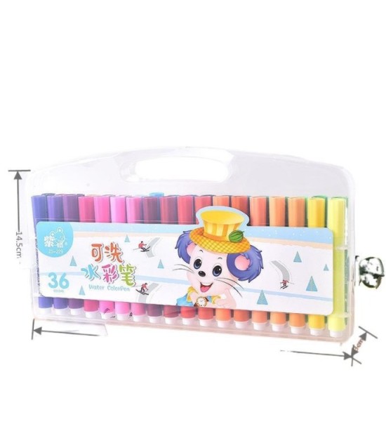 Superbcolor 12-Color Coloring Pens - Non-Toxic Washable Markers For Creative Art