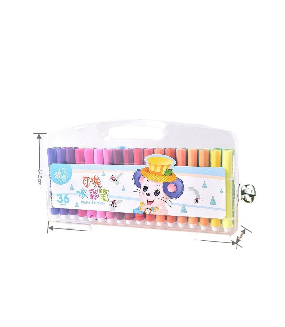 Superbcolor 12-Color Coloring Pens - Non-Toxic Washable Markers For Creative Art