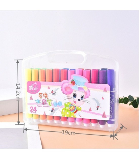 Superbcolor 12-Color Coloring Pens - Non-Toxic Washable Markers For Creative Art