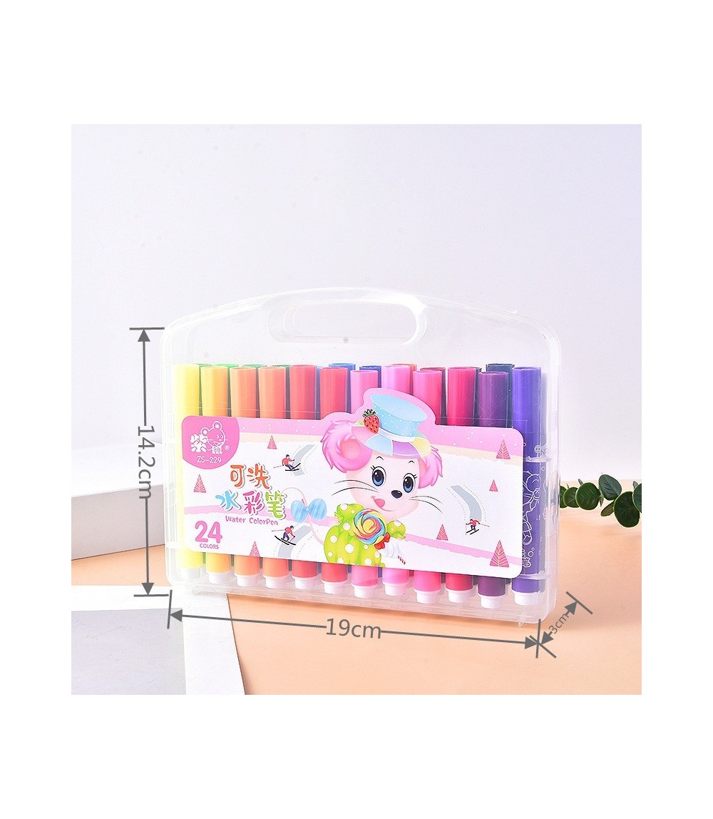 Superbcolor 12-Color Coloring Pens - Non-Toxic Washable Markers For Creative Art