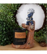 Anime Cartoon Desk Organizer - Resin Pen Holder with Metal Mesh Cup