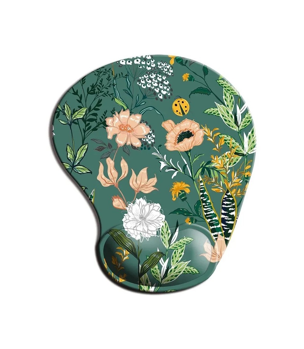 Dark Green Ergonomic Mouse Pad With Wrist Rest 228 × 192 × 16 mm - Non-Slip Desk Mat